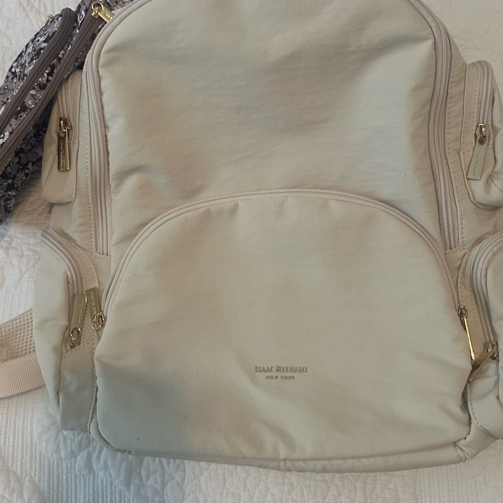 Isaac Mizrahi backpack cream colored